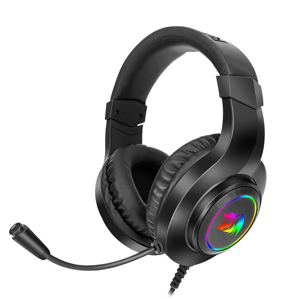 Redragon H260 Hylas RGB Pink Gaming Headset with Microphone, Circumaural Pads, Compatible with Xbox One PS4 PS5 Laptop PC, Pink