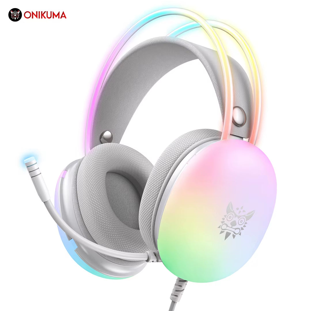 X25 RGB Wired Gaming Headset with HD Microphone Noise Reduction Gaming Headphone for Smartphone PC Computer E-Sports