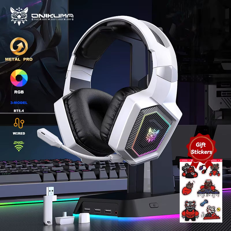 GT806 2.4Ghz Wireless Gaming Headset Hifi Sound Quality Pclaptop with Microphone Noise Canceling Gaming Headphone for PC