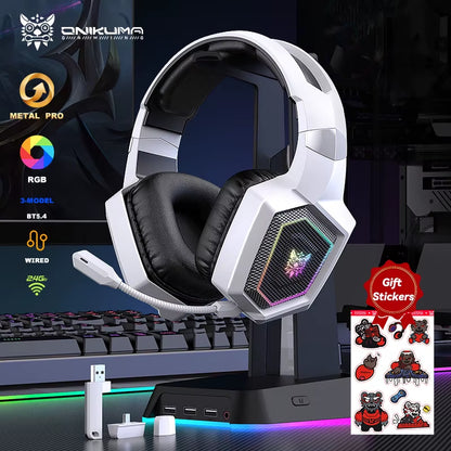 GT806 2.4Ghz Wireless Gaming Headset Hifi Sound Quality Pclaptop with Microphone Noise Canceling Gaming Headphone for PC