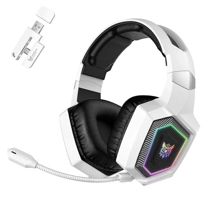 GT806 Tri-Mode Gaming Headset with Detachable Microphone for PS4, PC, Mobile Devices, 2.4Ghz Wireless 5.3 Dual Gaming He
