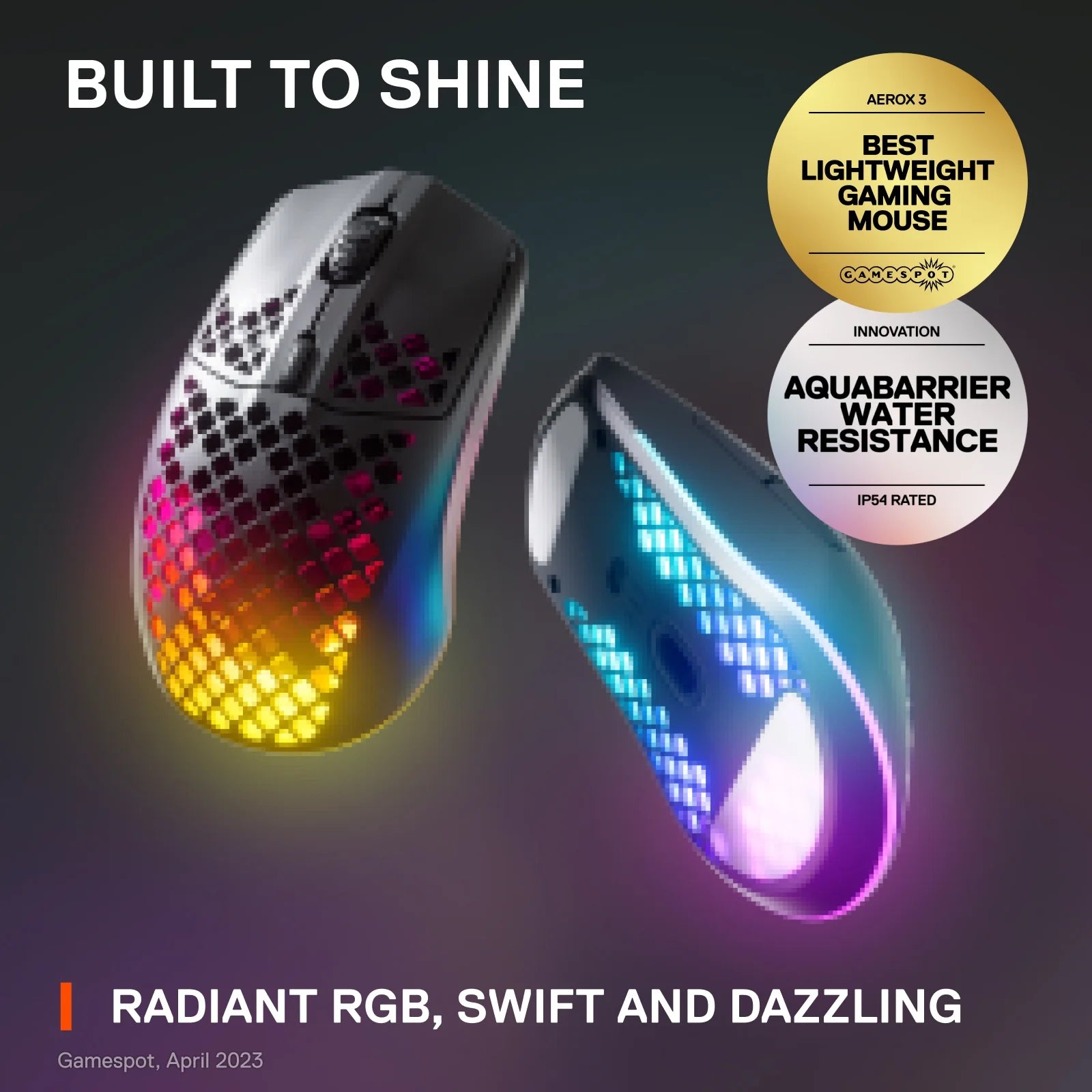 Aerox 3 Super Light Honeycomb Wireless RGB Optical Gaming Mouse - Onyx