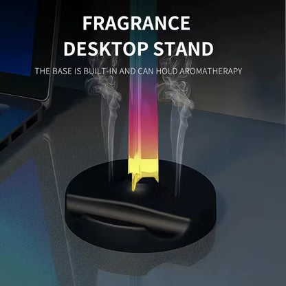 RGB Gaming Headphone Stand, Gaming Headset-Holder with USB Port, Multiple Color Mode, Earphone Hanger for Gamers Desktop