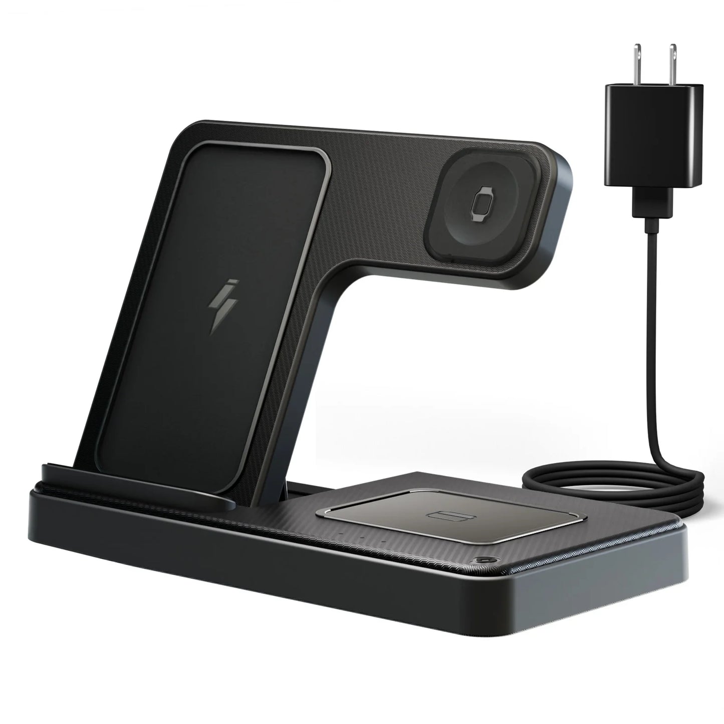 Wireless Charger,15W Wireless Charging Station Compatible with Iphone 17 16 15 14 13 12 11 8 Pro Max Mini plus X XR XS Max SE Plus,For Iwatch 10 9 8 7 6 5 4 3 2 SE Ultra,For Airpods 4 3 2
