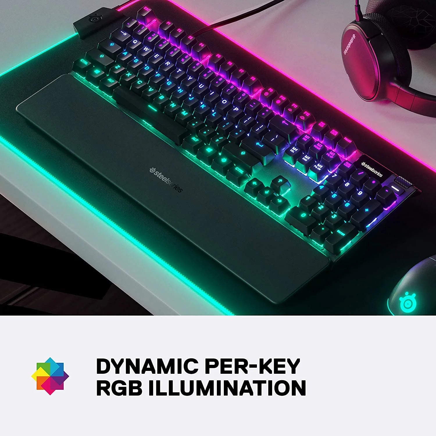 Apex 5 Mechanical Gaming Keyboard with Per-Key RGB Illumination and OLED Smart Display