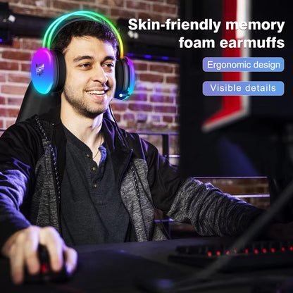 X25 RGB Wired Gaming Headset with HD Microphone Noise Reduction Gaming Headphone for Smartphone PC Computer E-Sports