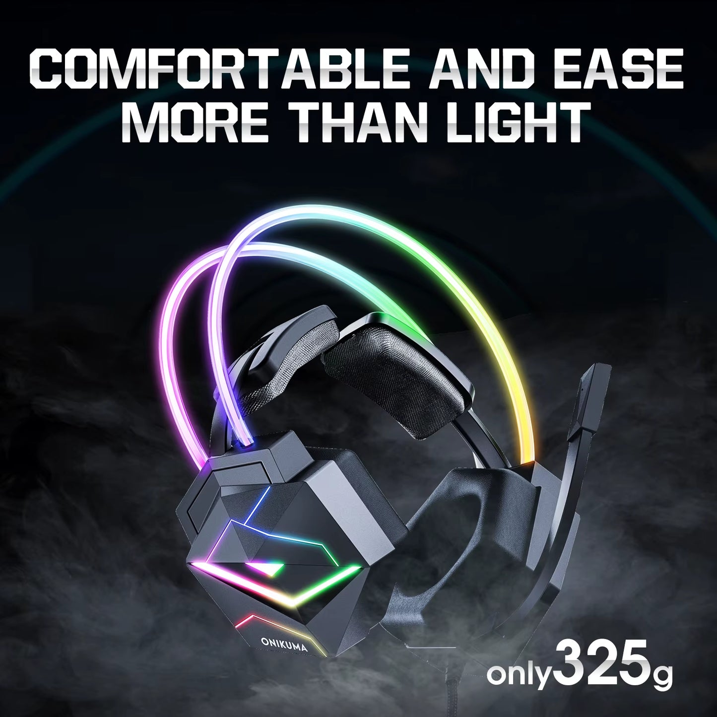 X20 Gaming Headset with RGB Light Wired Headphones with Mic Bass Surround over Ear Full Light Earphone for PS5 PC