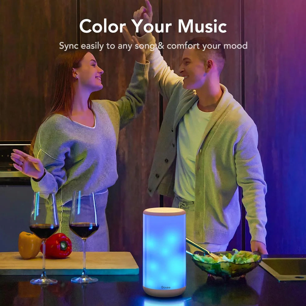 Aura LED Desk Lamp - RGBIC Color Changing, Dimmable, Indoor, Modern Style