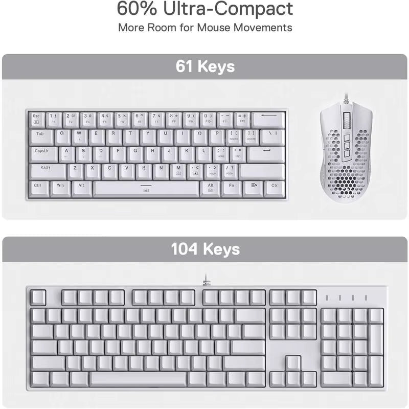 K630 Dragonborn 60% Wired Mechanical Gaming Keyboard with Hot Swappable Switches and Vibrant RGB Backlighting