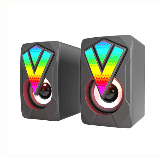 Subwoofer Stereo Surround Music RGB Gaming Speakers Sound Bar for Computer Desktop PC Loudspeakers