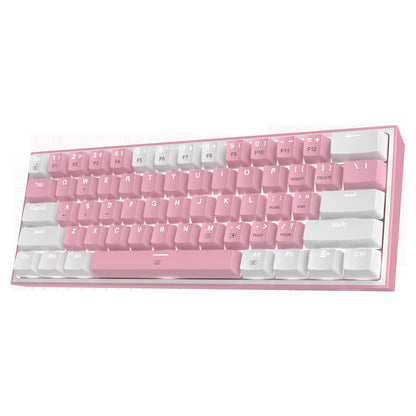 K617 Fizz 60% Wired RGB Gaming Keyboard, 61 Keys Hot-Swap Compact Mechanical Keyboard Red Switch