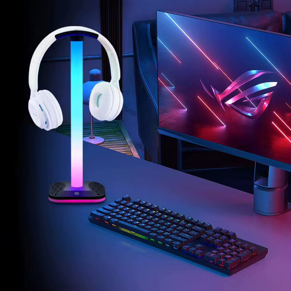 RGB Light Over-Ear Headset Bracket anti Slip Earphone Holder Display Shelf anti Scratch PC Accessories Brightness Adjustable