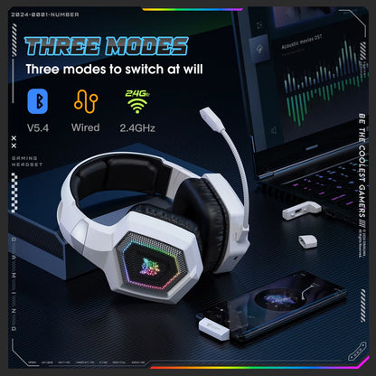 GT806 2.4Ghz Wireless Gaming Headset Hifi Sound Quality Pclaptop with Microphone Noise Canceling Gaming Headphone for PC