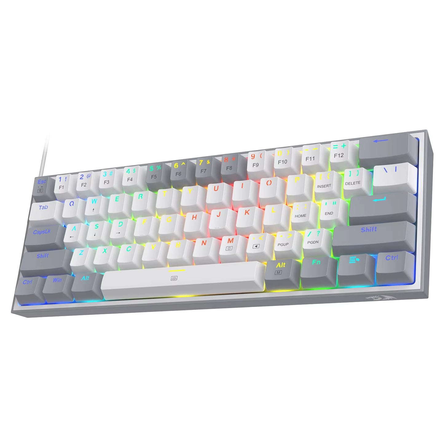 K617 Fizz 60% Wired RGB Gaming Keyboard, 61 Keys Hot-Swap Compact Mechanical Keyboard Red Switch