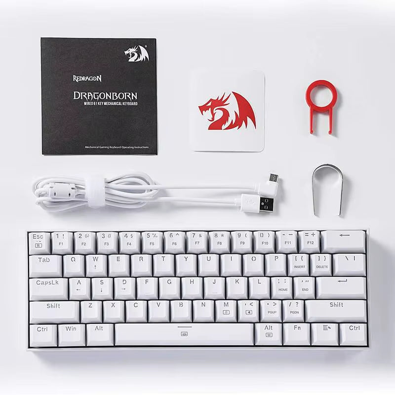 K630 Dragonborn 60% Wired Mechanical Gaming Keyboard with Hot Swappable Switches and Vibrant RGB Backlighting
