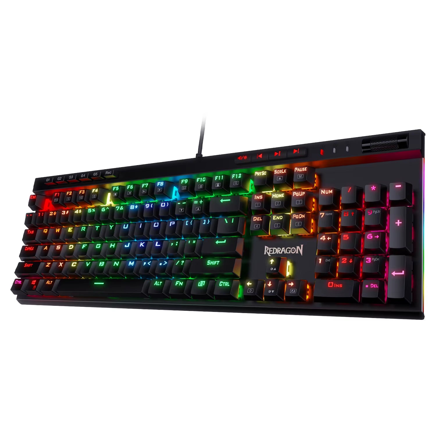 K580 VATA RGB 104 Keys LED USB Backlit Mechanical Gaming Wired Backlight Computer Keyboard Anti-Ghosting with Macro Key