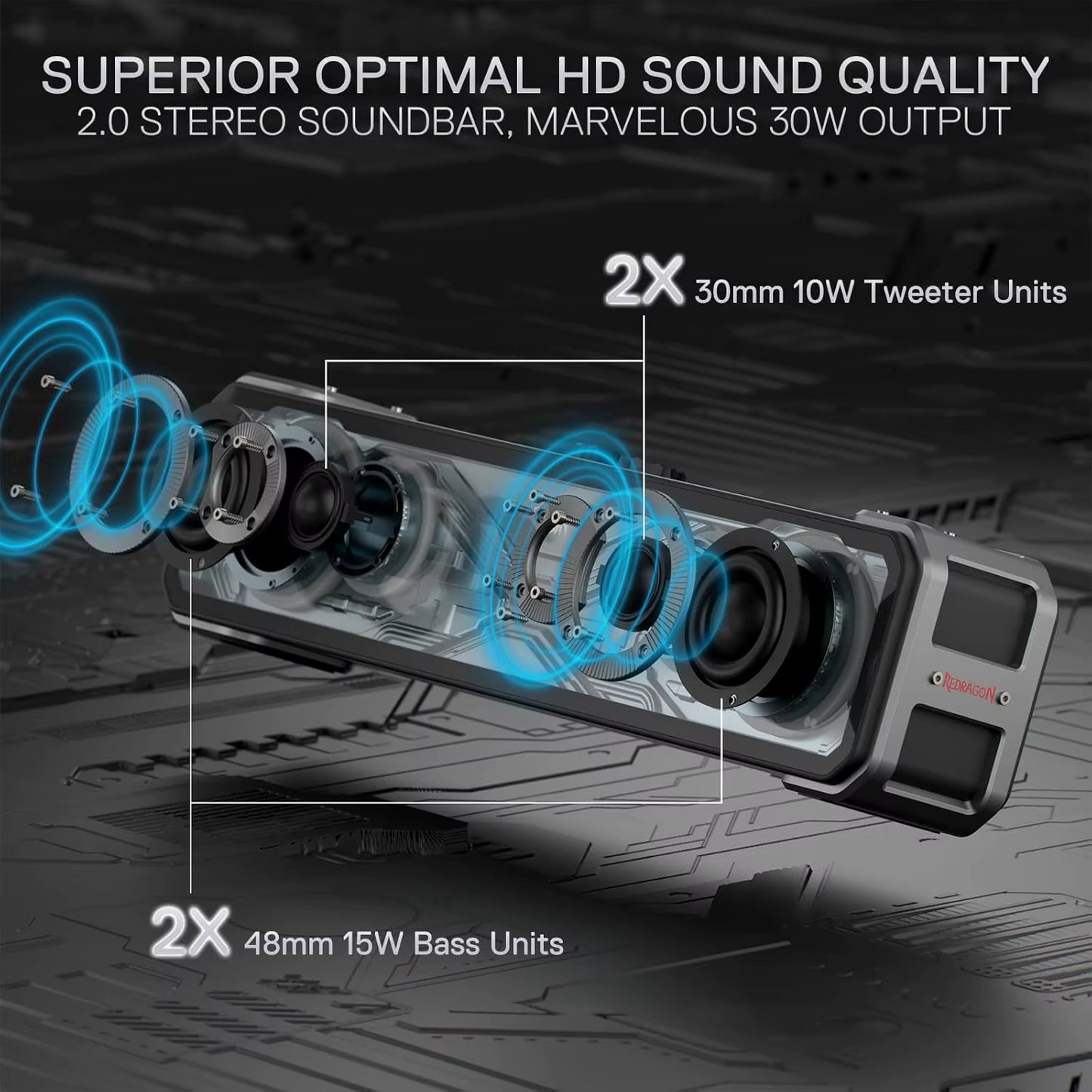 GS817 RGB 2.0 Channel Stereo Speakers Touch-Control Bluetooth 5.3 & 3.5Mm AUX Inputs Desktop Soundbar, Black