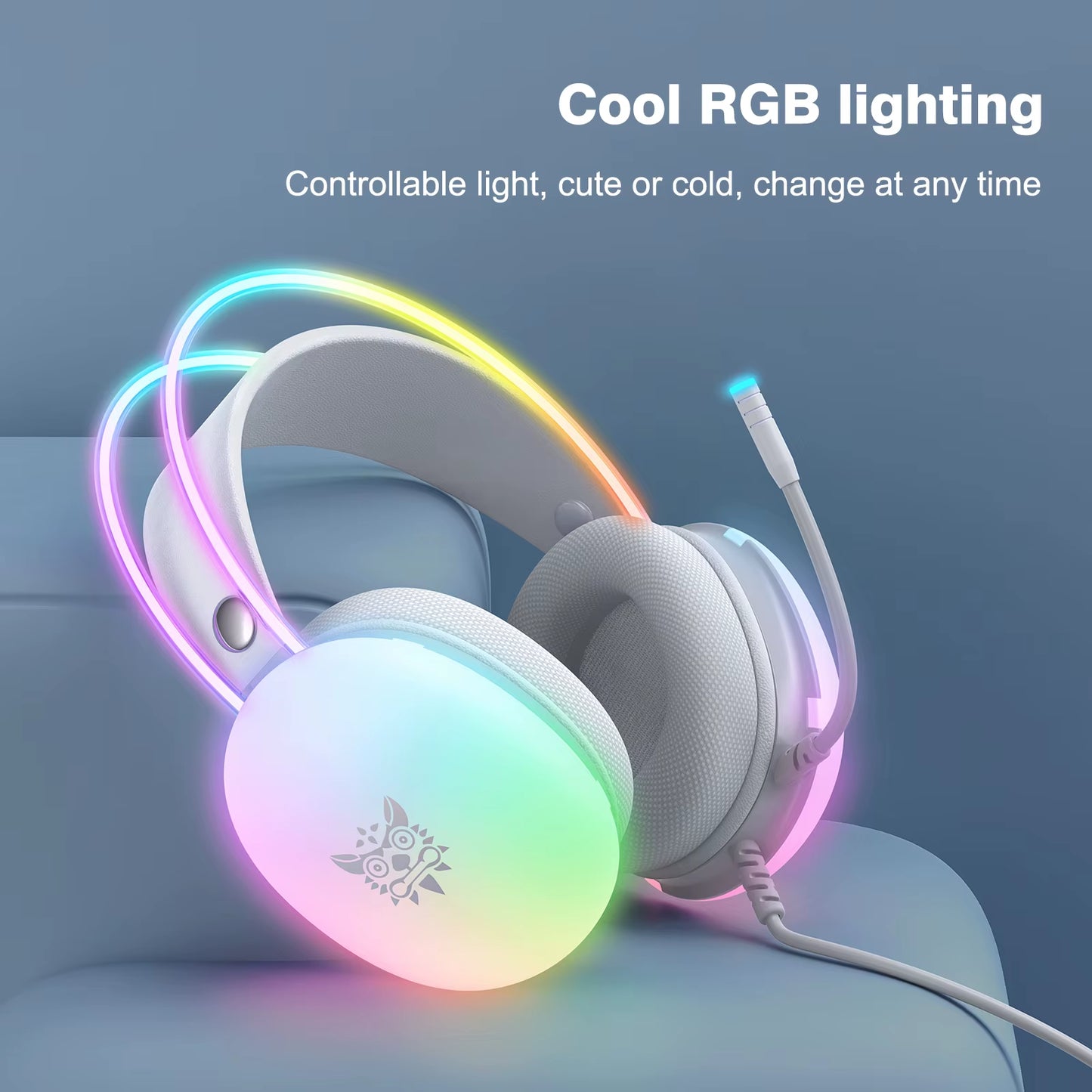 X25 RGB Wired Gaming Headset with HD Microphone Noise Reduction Gaming Headphone for Smartphone PC Computer E-Sports
